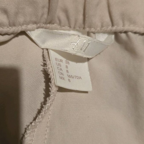 Satin pants H&M used, size 38, beige