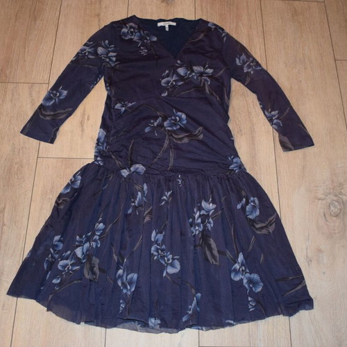 GANNI Etsu Mesh dress size M like new, blue and multicolor