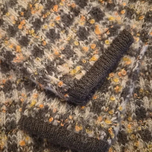 Bergère de France Vintage Mohair Cardigan, Size 46, Brown Beige