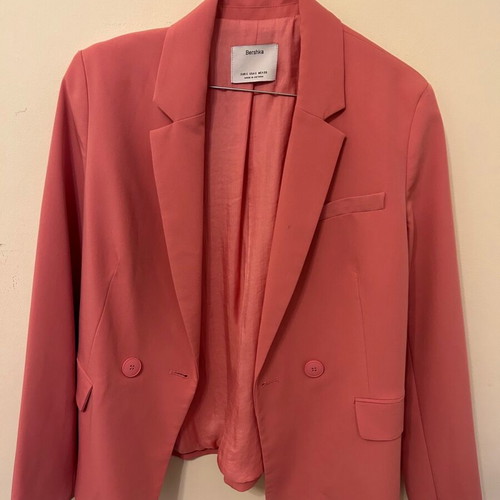 Bershka pink classic jacket like new with button size S