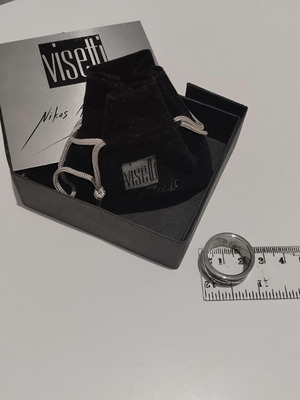Men's ring like new, black and gray