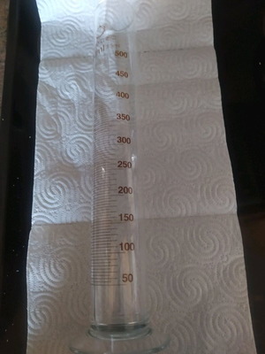 Glass volumetric cylinder 500 ml like new