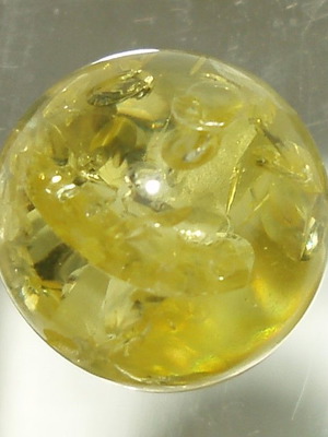 Authentic Baltic processed amber like new, pierced 16.60mm 13.50ct