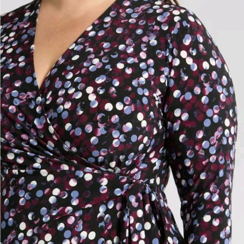 Anne Klein midi dress like new, black multicolor
