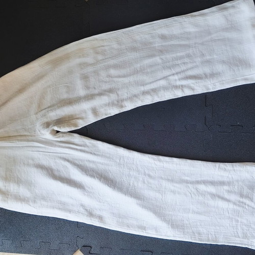 Moutaki linen pants like new, white, elastic waist, size S