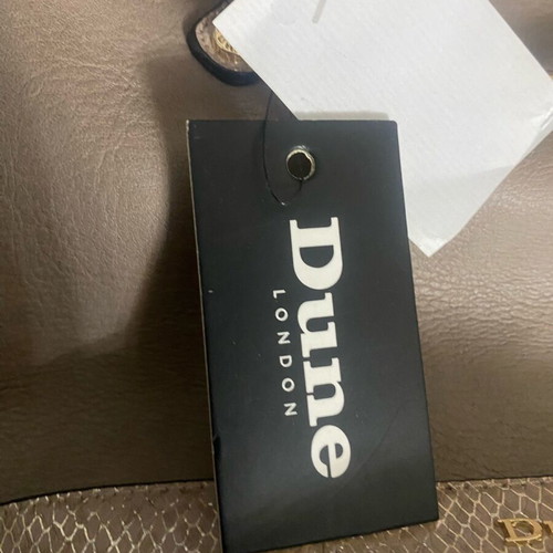 Dune London Handbag New with Snake Effect and Gold Handles