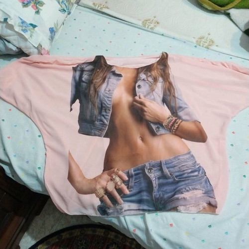 Μπλούζα καινούργια one size ροζ με σχέδιο Ιταλίας
