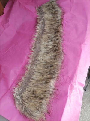Fur Collar Peto Additional Used, Beige-Black