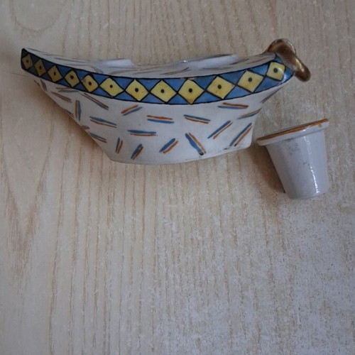 Ceramic inkwell French origin, like new, 1950s-60s