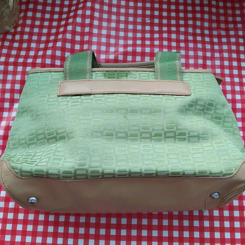 Esprit handbag like new, mint color, satin fabric