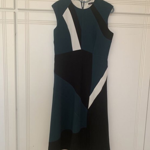 M&S Marks and Spencer office midi dress like new, multicolor