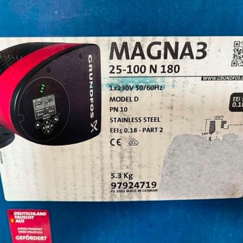 Grundfos MAGNA3 25-100 N 180 Stainless Steel Circulator Pump new