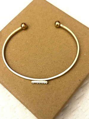 Bracelet with rhinestones like new, gold and pink