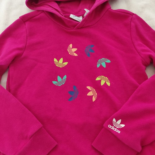 Adidas tracksuit like new for girl 7-8 years, fuchsia Adicolor