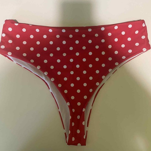Red polka dot bikini new, size Medium