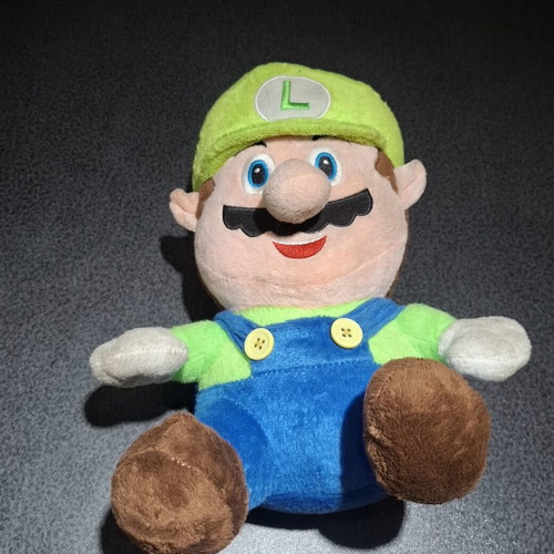 Super Mario Luigi plush toy 33cm used, Nintendo Simba