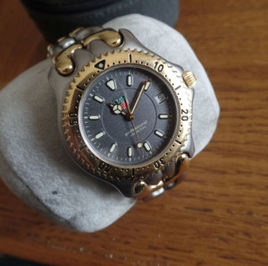 TAG Heuer Professional Gray Men's Watch - WG1120-0  18K gold plated - two tone