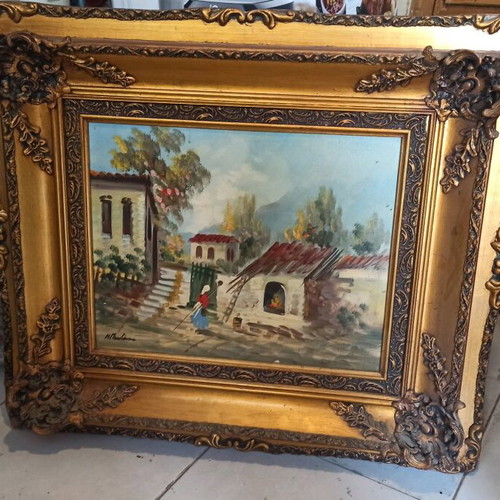 Painting used 85x75 with carved frame