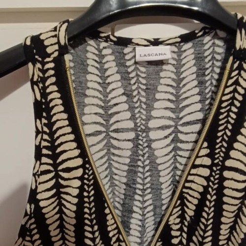 Lascana blouse size M like new, black and beige