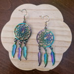 Handmade dreamcatcher earrings multicolor