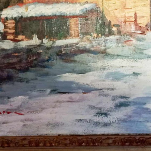Oil painting by D. Dimitriou on canvas like new, 73x93 cm