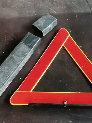 Car warning triangle used
