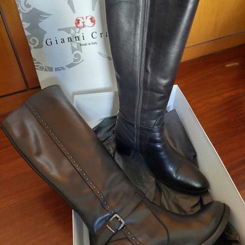Gianni Crasto leather boots like new, size 40, black