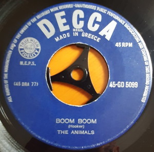 ANIMALS ~ PRETTY THING / BOOM BOOM (1966, Decca, 7" single, αυθεντική ελληνική έκδοση)