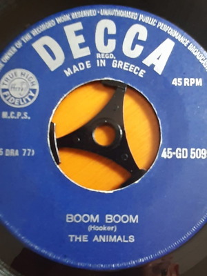 ANIMALS ~ PRETTY THING / BOOM BOOM (1966, Decca, 7" single, αυθεντική ελληνική έκδοση)