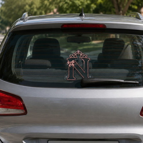 N Princess New Driver Sign for Car Windshield ASA Carbon Fiber