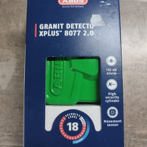 Abus Granit Detecto X Plus 8077 2.0 Motorcycle Disc Brake Lock with Alarm new
