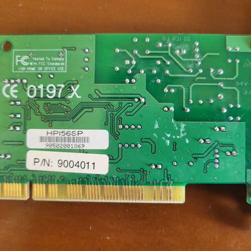 Conexant RS56 SP-PCI modem fax card used, 56k, PCI