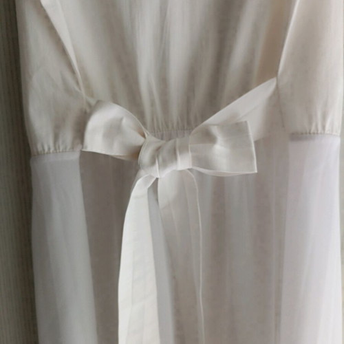 Lynne asymmetric sleeveless top with transparency like new, white