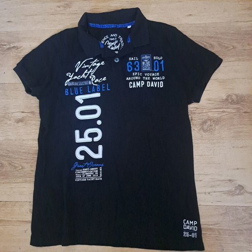 Camp David men's retro t-shirt like new, black, size L