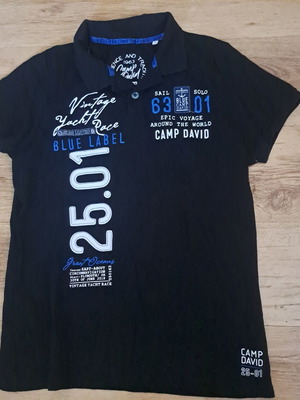 Camp David men's retro t-shirt like new, black, size L