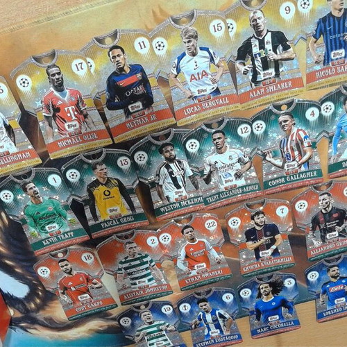 Topps UEFA Champions League Heritage Die-Cut Shirt Trading Cards lot, near mint