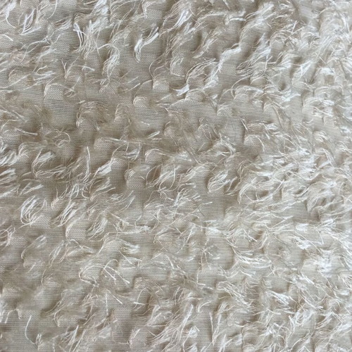 Fabric cream with embossed texture like new, 1.40 x 1.00 m