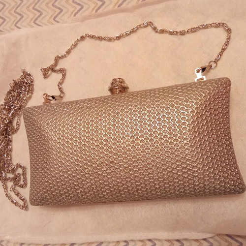 Clutch silver new shoulder bag for evening occasions