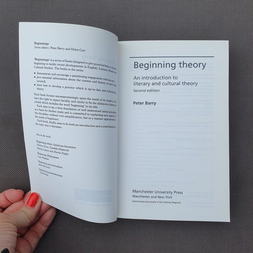 Beginning Theory Second Edition by Peter Barry, literary and cultural theory book