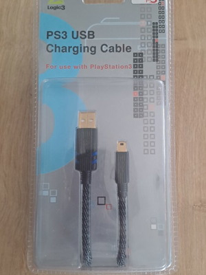 PS3 Logic3 Charging Cable 3 Meters New