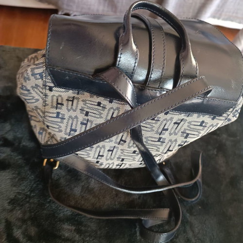 Tosca Blu backpack bag used with leather bottom and straps