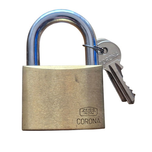 Zeiss Ikon Corona brass padlock 60mm new