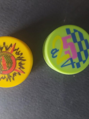 Soda bottle caps used, pack