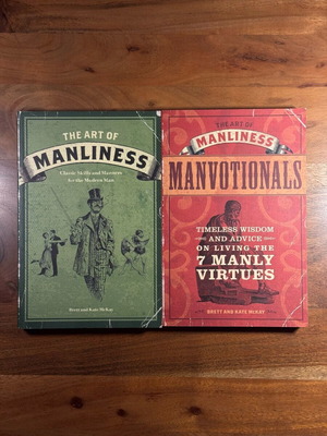 The Art of Manliness and Manvotionals book set like new, English
