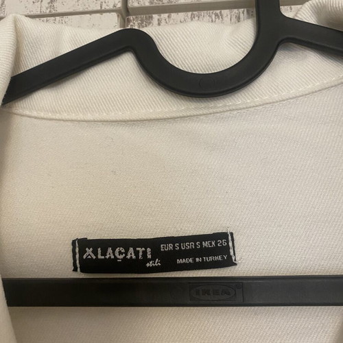 Cropped White Denim Jacket like new