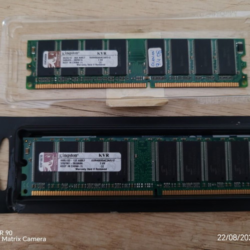 Kingston 512MB DDR RAM 400 MHz CL3 modules, pack of 2