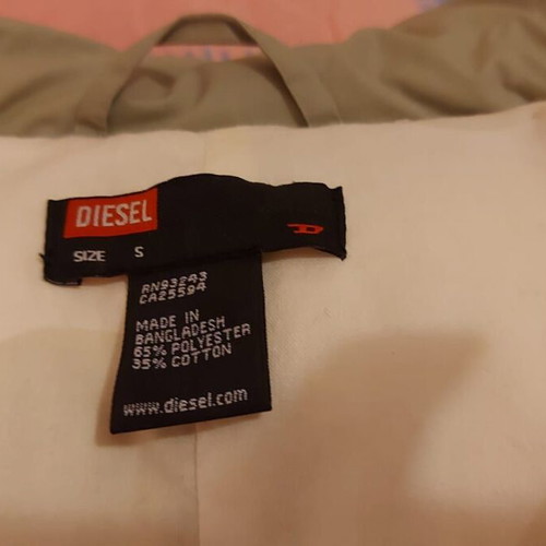 Diesel women's jacket used with down filling, small, khaki