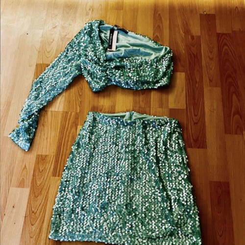 Bubblegun sparkly mint green set