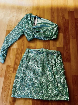 Bubblegun sparkly mint green set