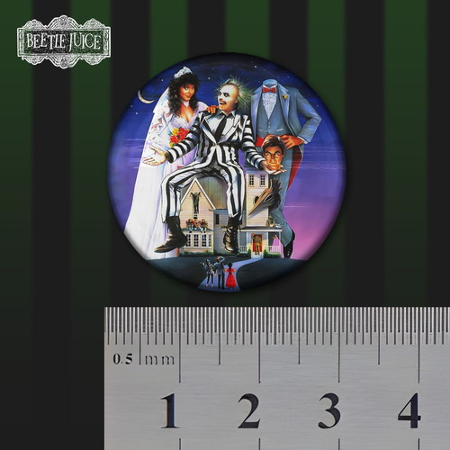 Beetlejuice pin set new, 6 pieces, 3 cm